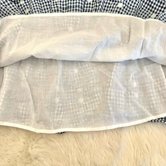 Madewell Embroidered Gingham Check Tiered Pull On Mini Skirt XS - Picture 4 of 10